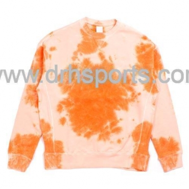 Athletic Orange Tie Dye Sweatshirt Manufacturers in Milton